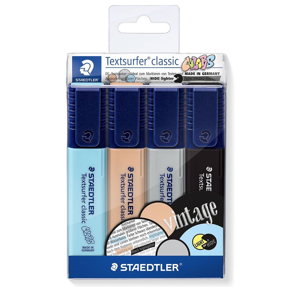 Staedtler Text Surfer Vintage Highlighters || اقلام ستدلر فسفوري فينتيج هايلايتر⁩