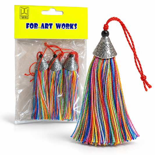 TWINS Rainbow Decorative Tassels with Metal Caps 3 Pack || شراريب زينة ملونة برؤوس معدنية 3 قطع