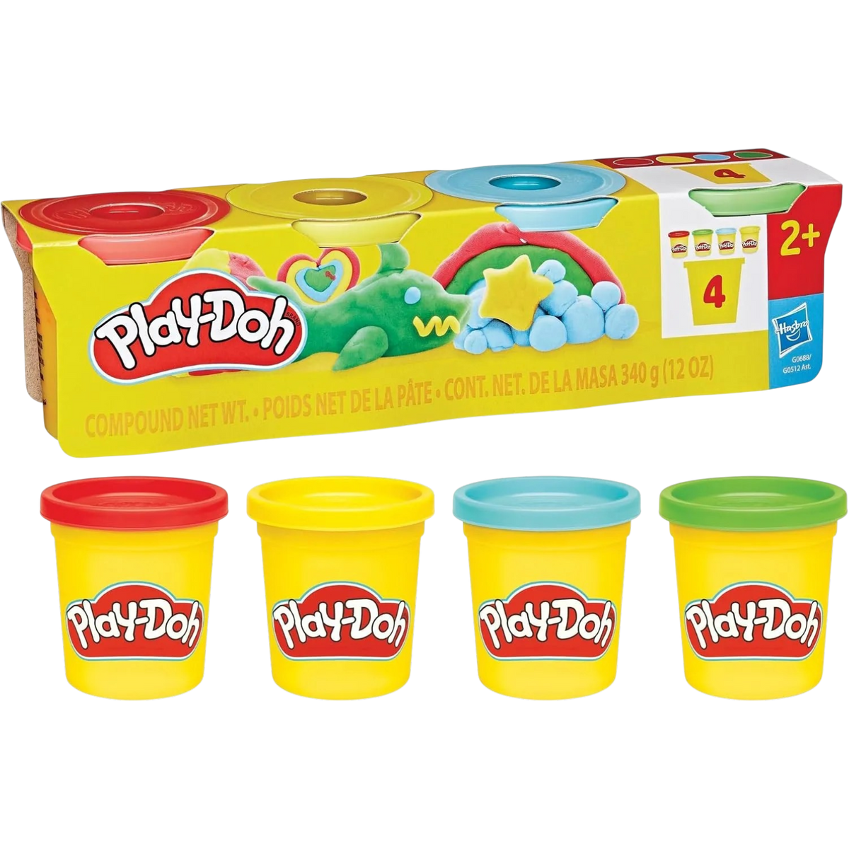 Play Dough 4 Colors Classic Colors || بلاي دوه 4 الوان اساسية