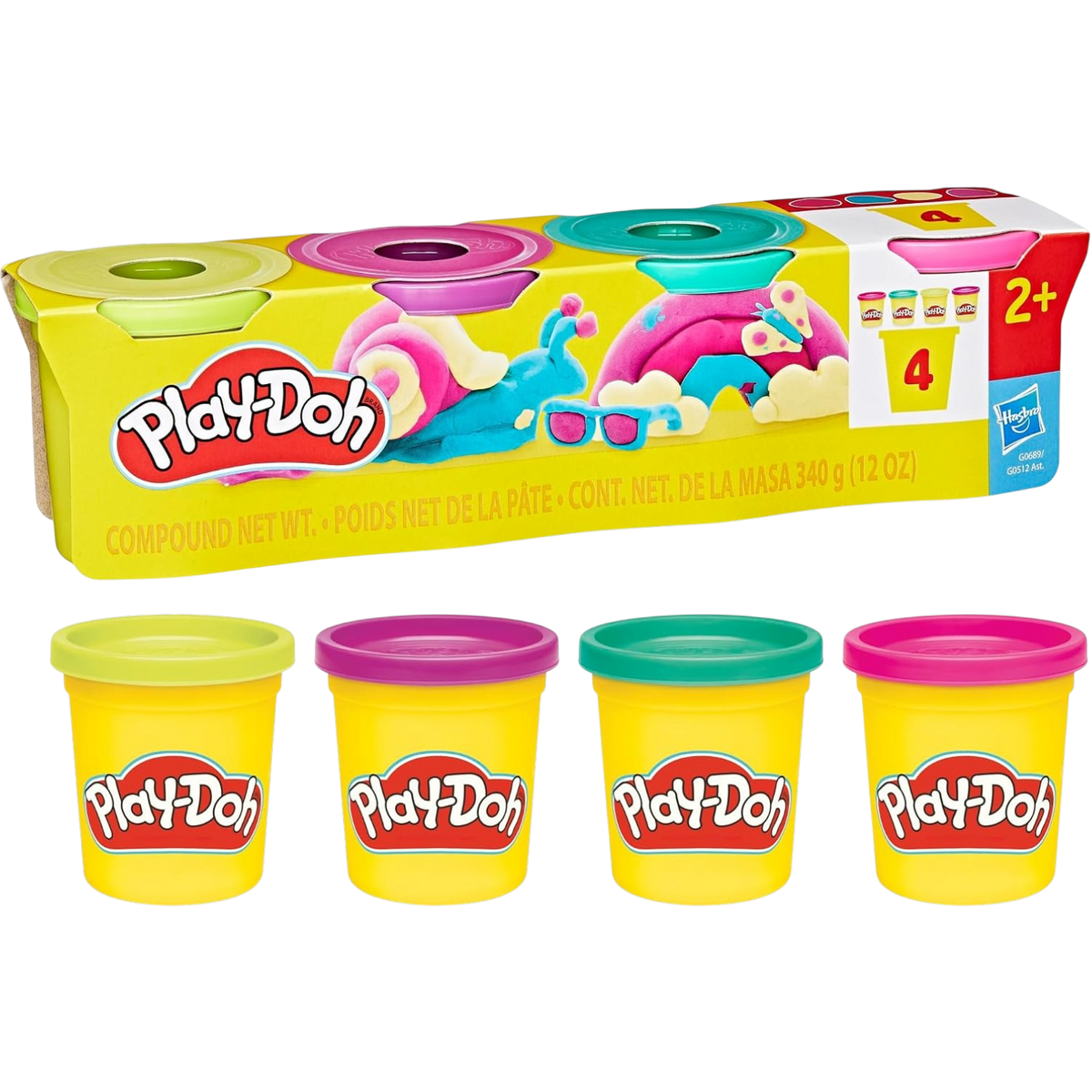 Play Dough 4 Colors Vibrant Colors || بلاي دوه الوان فواتح 4 لون