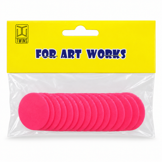 Twins Plastic Circles Pink || دوائر بلاستيك وردي توينز