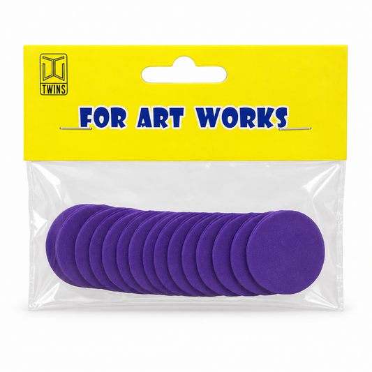 Twins Plastic Circles Purple || دوائر بلاستيك بنفسجي توينز