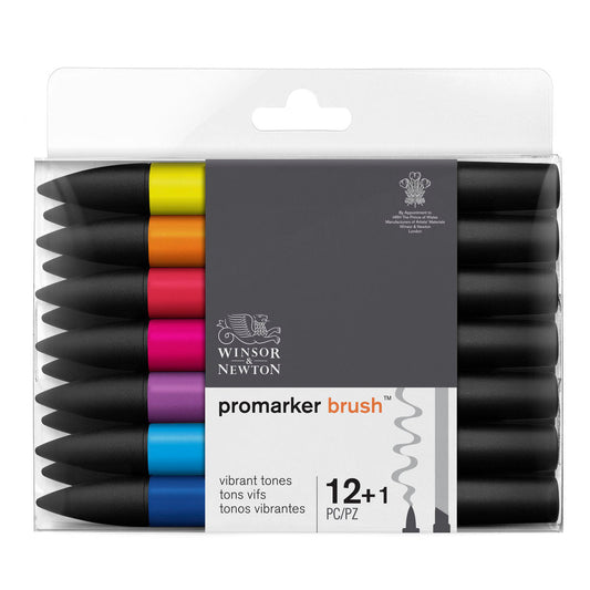 Winsor and Newton Promarker Brush 12+1 || الوان برش ماركر ونسر اند نيوتن ١٢+١