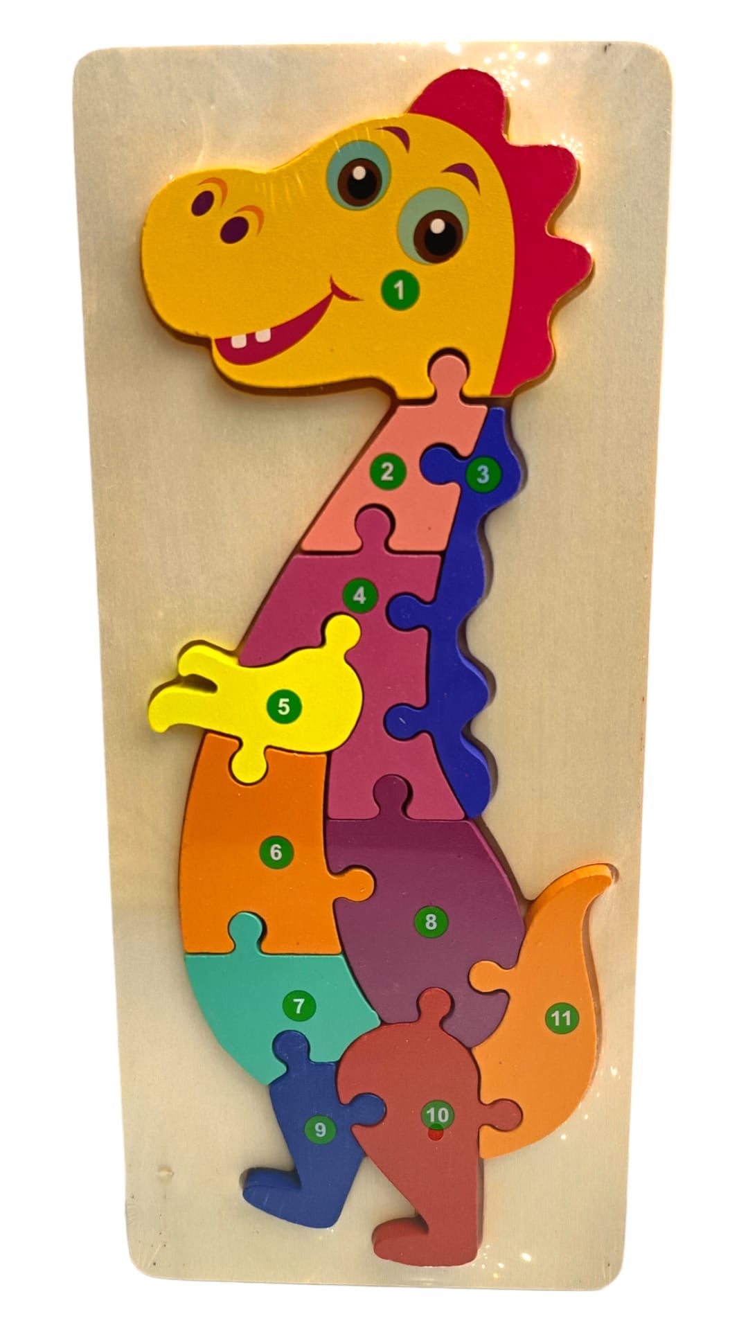 Wooden Dinosaur Puzzle 11 Pieces