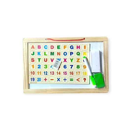 Wooden Magnetic Alphabet and Number Board || لوحة خشبية مغناطيسية للحروف الإنجليزية والأرقام