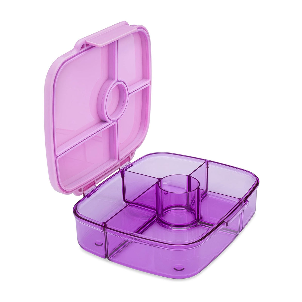 Yumbox Go Kyoto Purple lunch box open