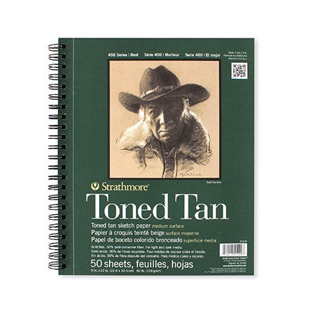 Strathmore Toned Tan 22.9*30.5 cm || دفتر رسم تون تان 22.9*30.5 سم