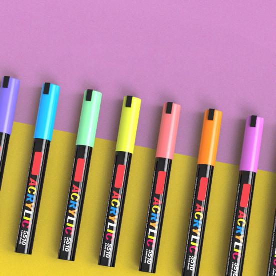 Jubai Acrylic Marker Line 4mm 60 color || اقلام اكريلك ماركر 4مم 60 لون