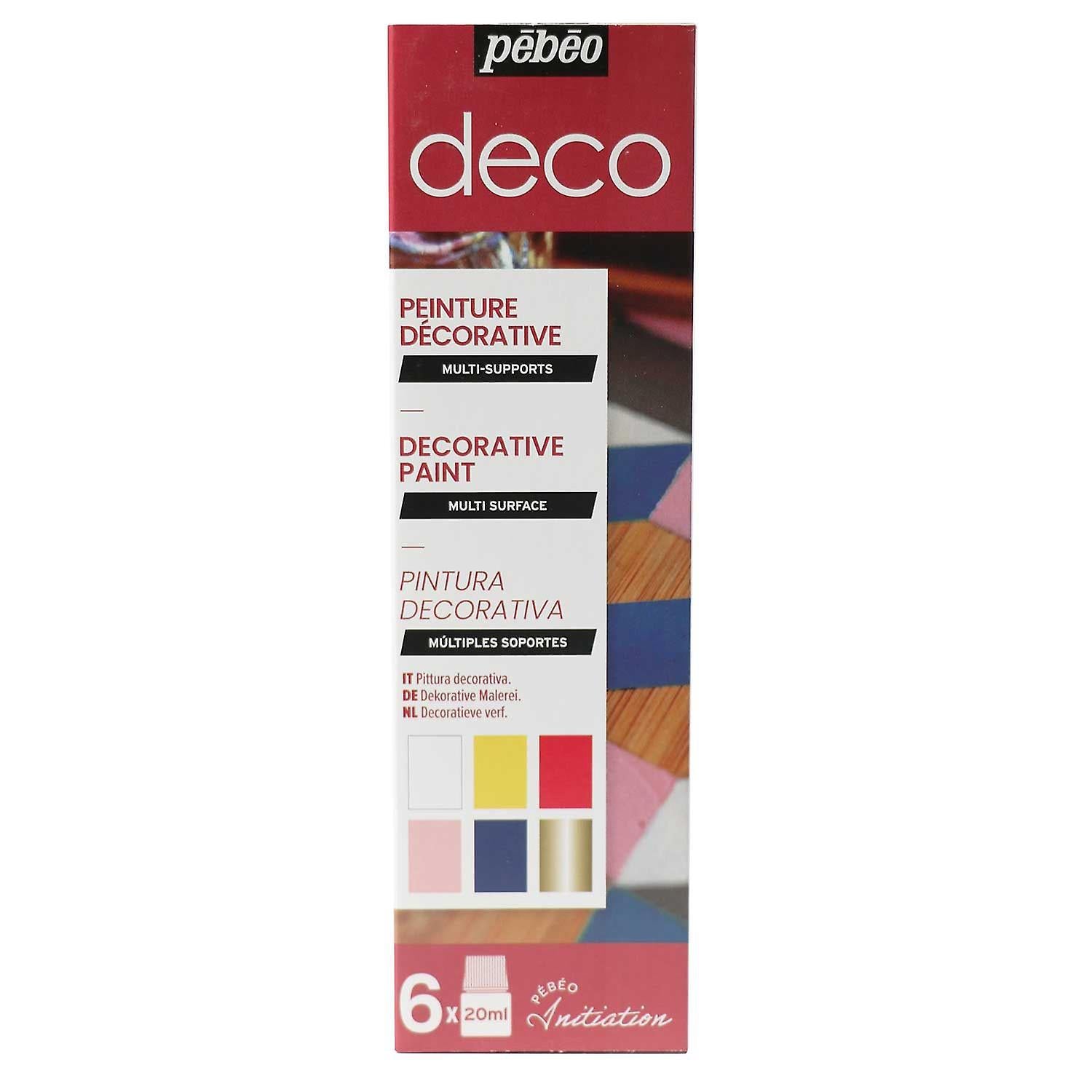 Pebeo Deco Set 6 Colors 20 ml || مجموعه الوان بيبيو ديكو 6 لون حجم 20 مل