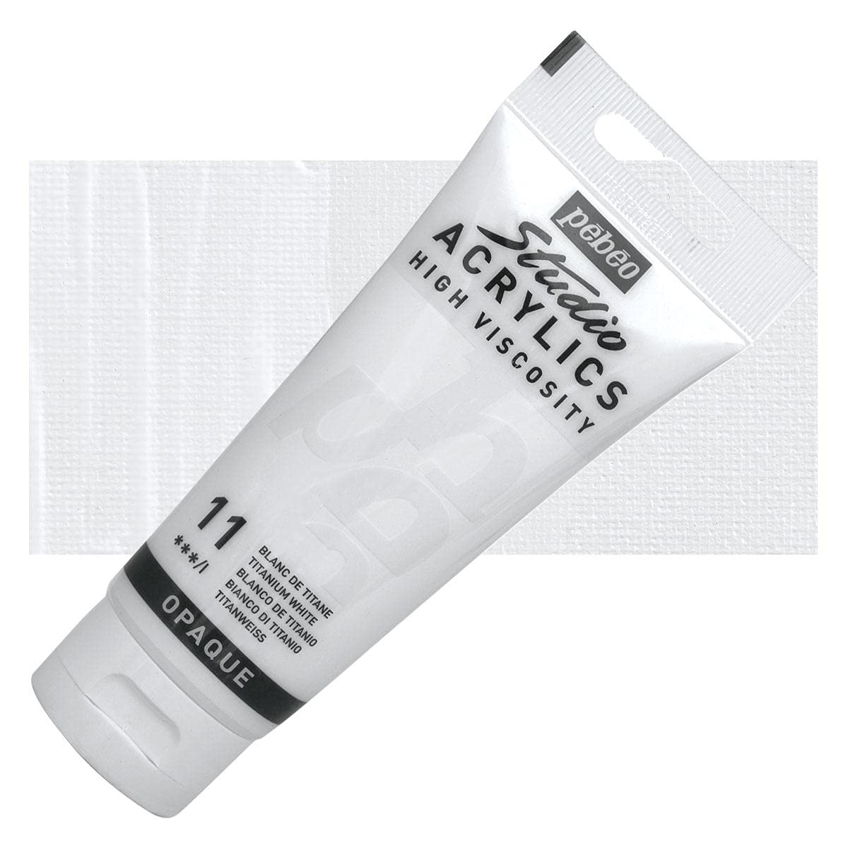 Pebeo Studio Acrylics High Viscosity 100 ml Titanium White || الوان بيبيو اكريليك 100 مل لون ابيض تيتانيوم
