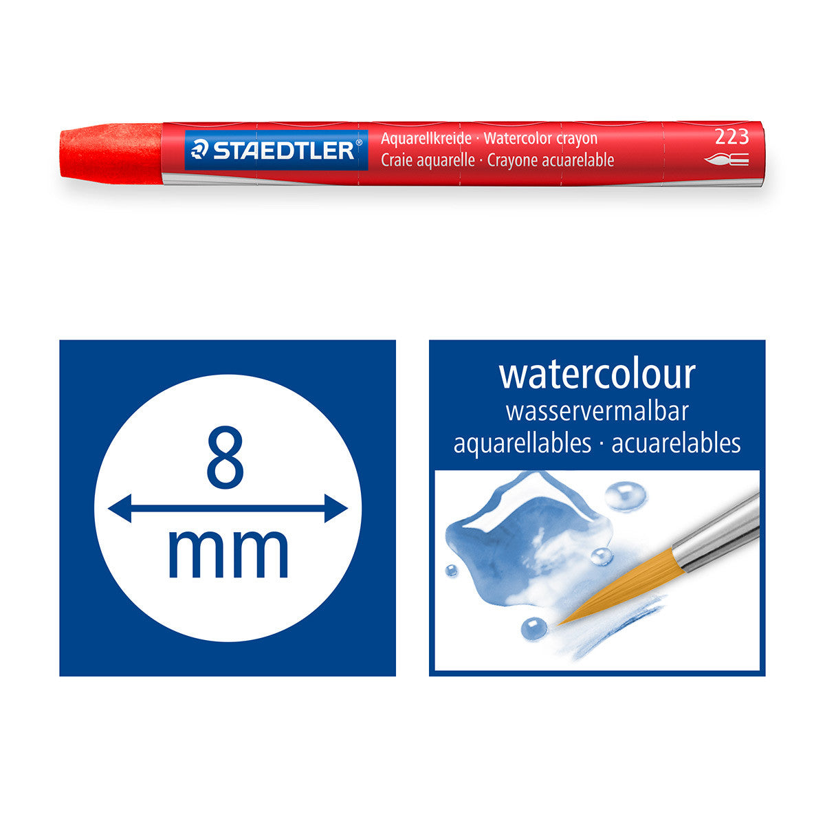 Staedtler Watercolor Crayons Assorted Colours || الوان مائيه شمعية ستدلر 12 لون