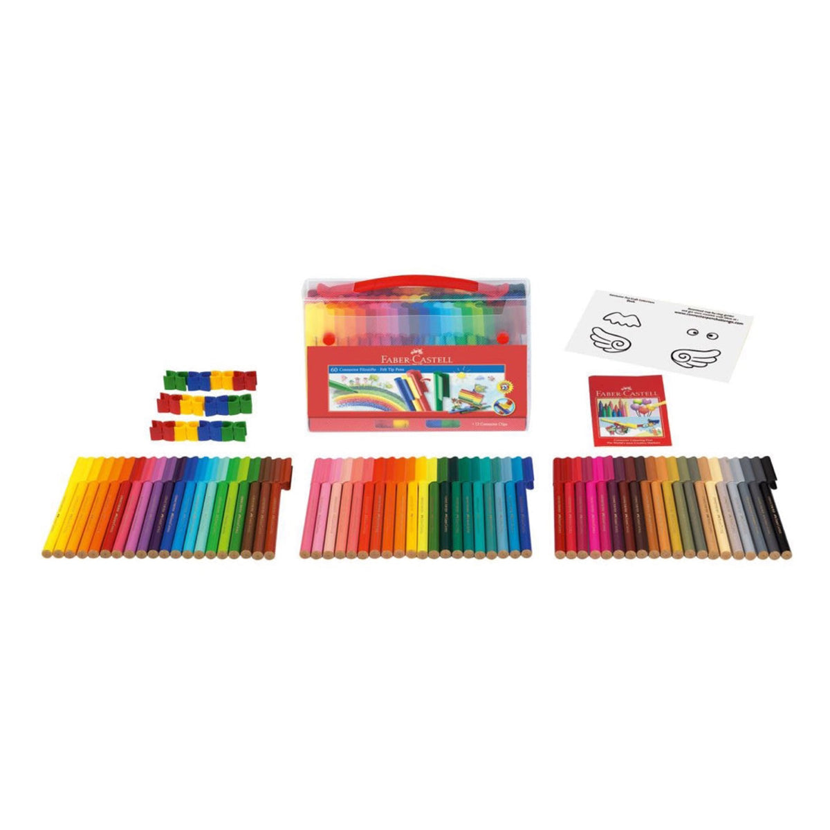Faber Castell connector markers 30 Colors || الوان شينيه فيبر كاستل كونيكت ٣٠ لون