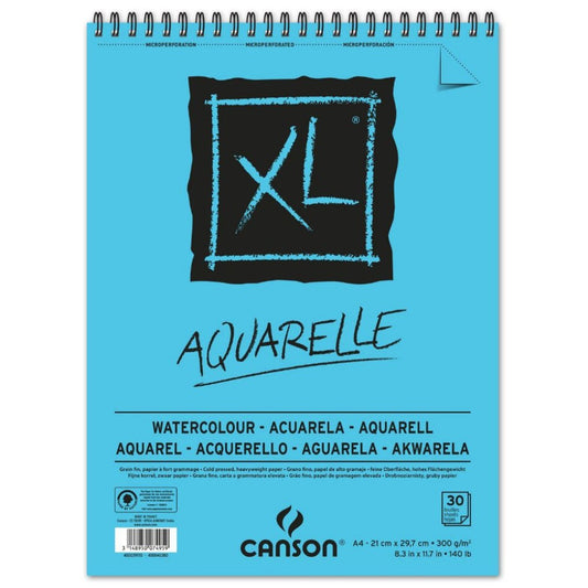 Canson XL AQUARELLE Sketch Pad A4 || A4 كراسة رسم كانسون خشن XL