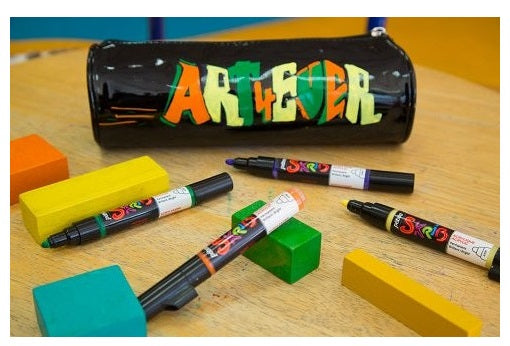 Pebeo Skrib Acrylic Marker Set 12 Colors || مجموعة ماركر بيبيو اكريليك لماع سكريب طقم 12 الوان رئيسية