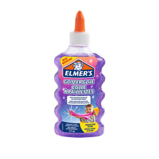 Elmer's Glitter Glue 177ml || صمغ جليتر زري لعمل السلايم ماركه المرز 177 مل
