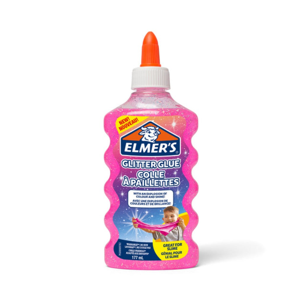 Elmer's Glitter Glue 177ml  صمغ جليتر زري لعمل السلايم ماركه المرز 177 مل
