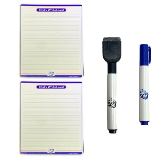 A&T Sticky English Whiteboard Set || مجموعة صبورة أطلس اللاصقة⁩ ٤ سطور