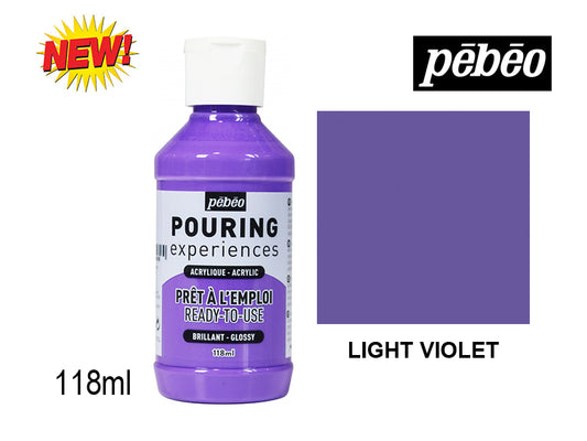 Pebeo Pouring Experience Acrylic Light Violet || الوان اكريليك سكب بيبيو بنفسجي فاتح