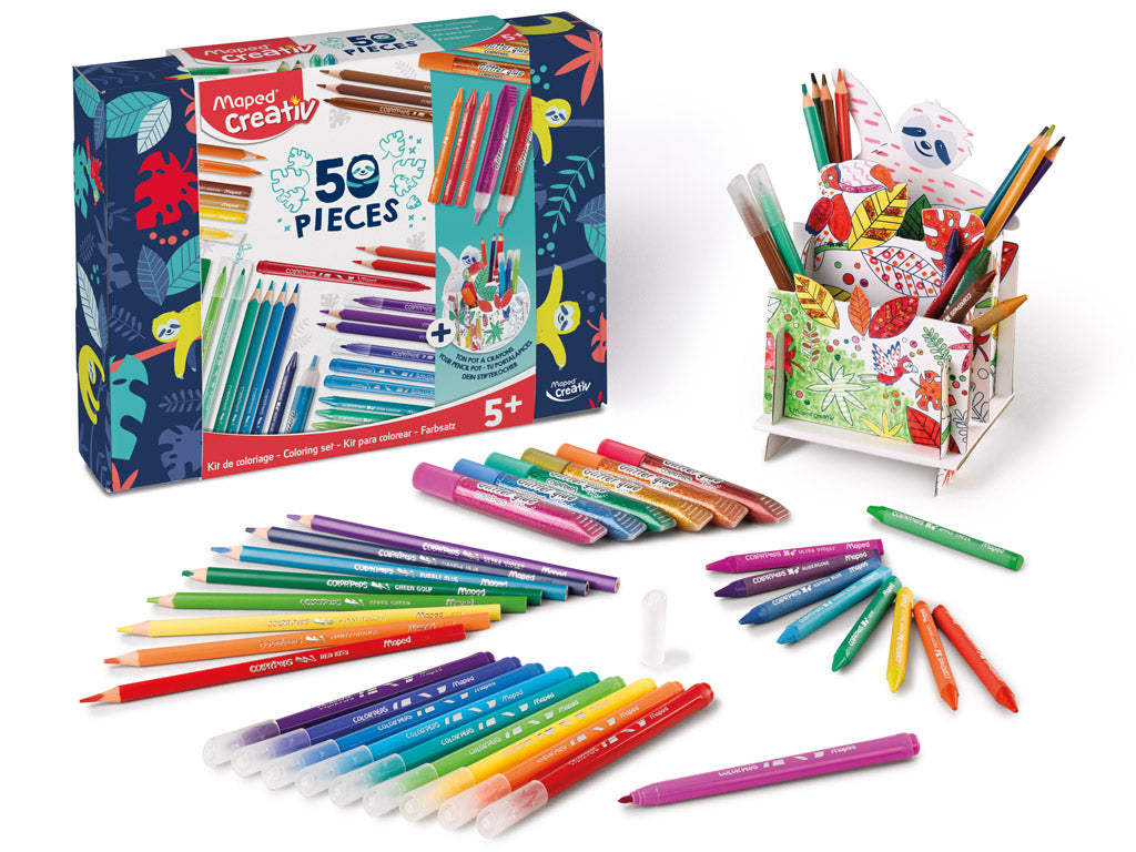 Maped Creative Colouring kit 50 pcs || طقم التلوين كرياتيف من مابد 50 قطعه