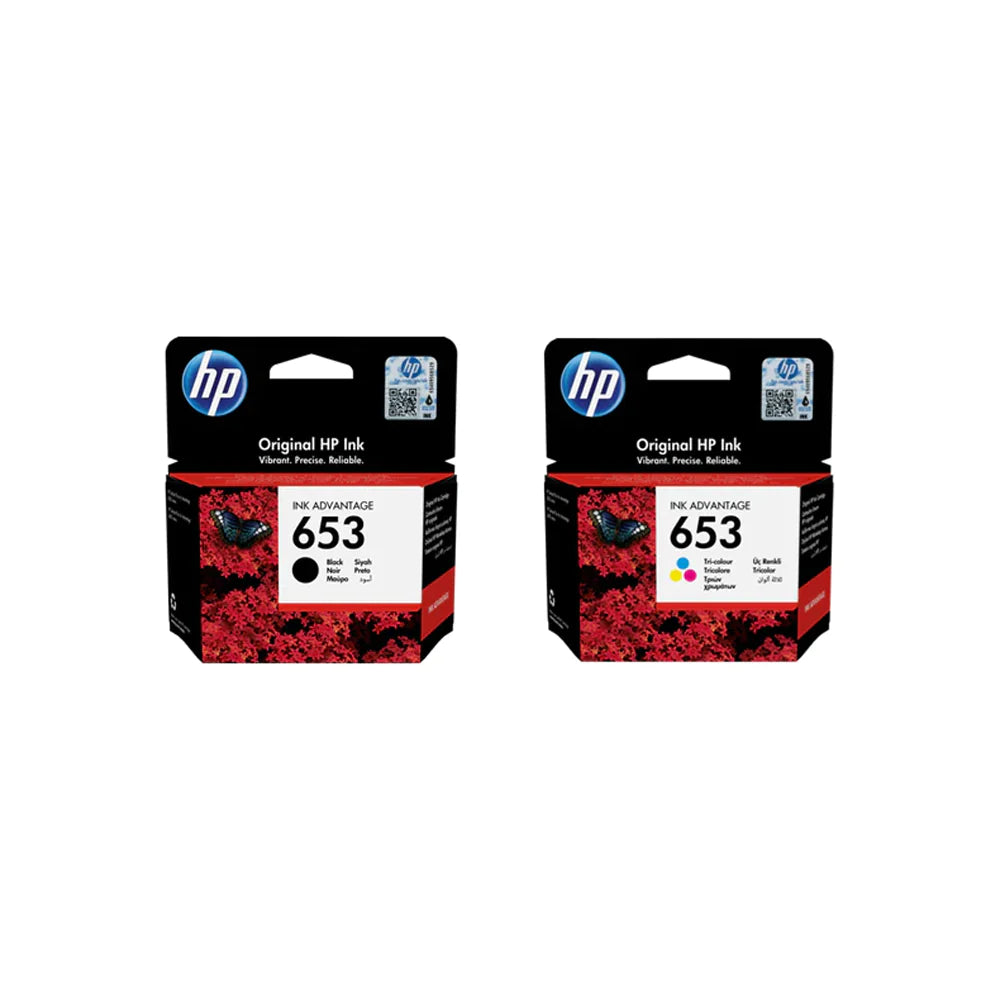 653 hp printer ink set || طقم حبر طابعة اسود و ملون ٦٥٣