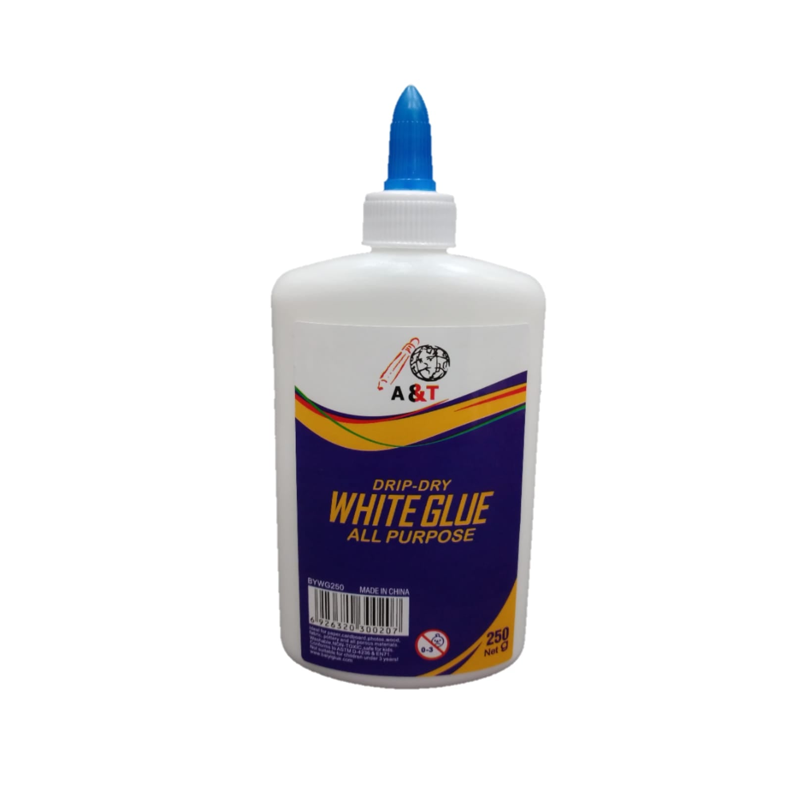 A&T White Art and Craft Glue Large Size || صمغ غرى ابيض كبير - مكتبة توصيل