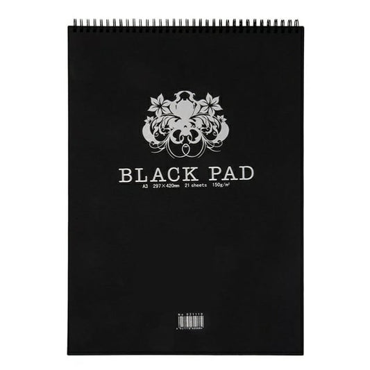 Black Pad 150 gm A4 || A4 دفتر سكيتش باد اسود 150 جم