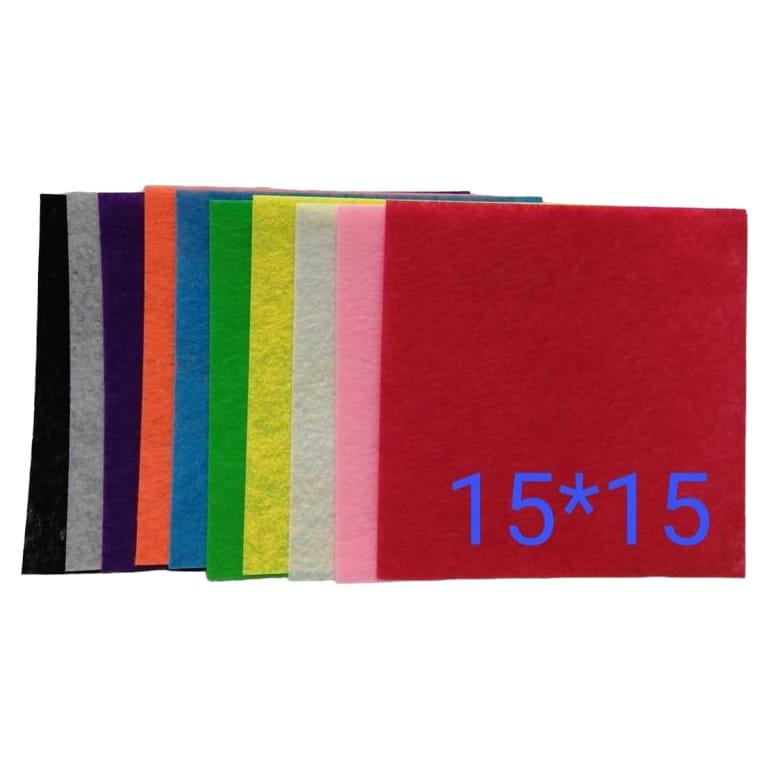 Felt Fabric Set 10 Colors 15 Cm || مجموعة خام جوخ ١٠ لون مقاس ١٥ سم