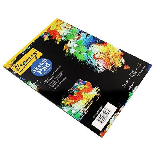 A&T Black Paper Sketch pad A3 Size || A3 دفتر سكتش اسود حجم