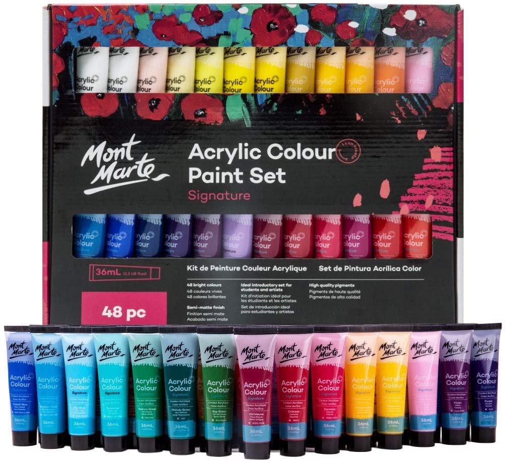 Mont Marte Acrylic Paint Set 48 || الوان اكريلك مونت مارت 48 لون