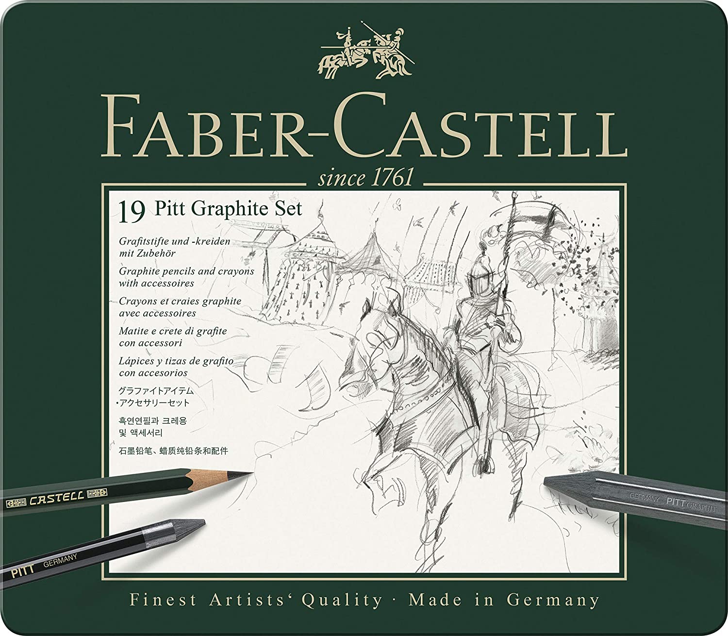 Faber Castel 19 Piece Pitt Graphite Tin Set