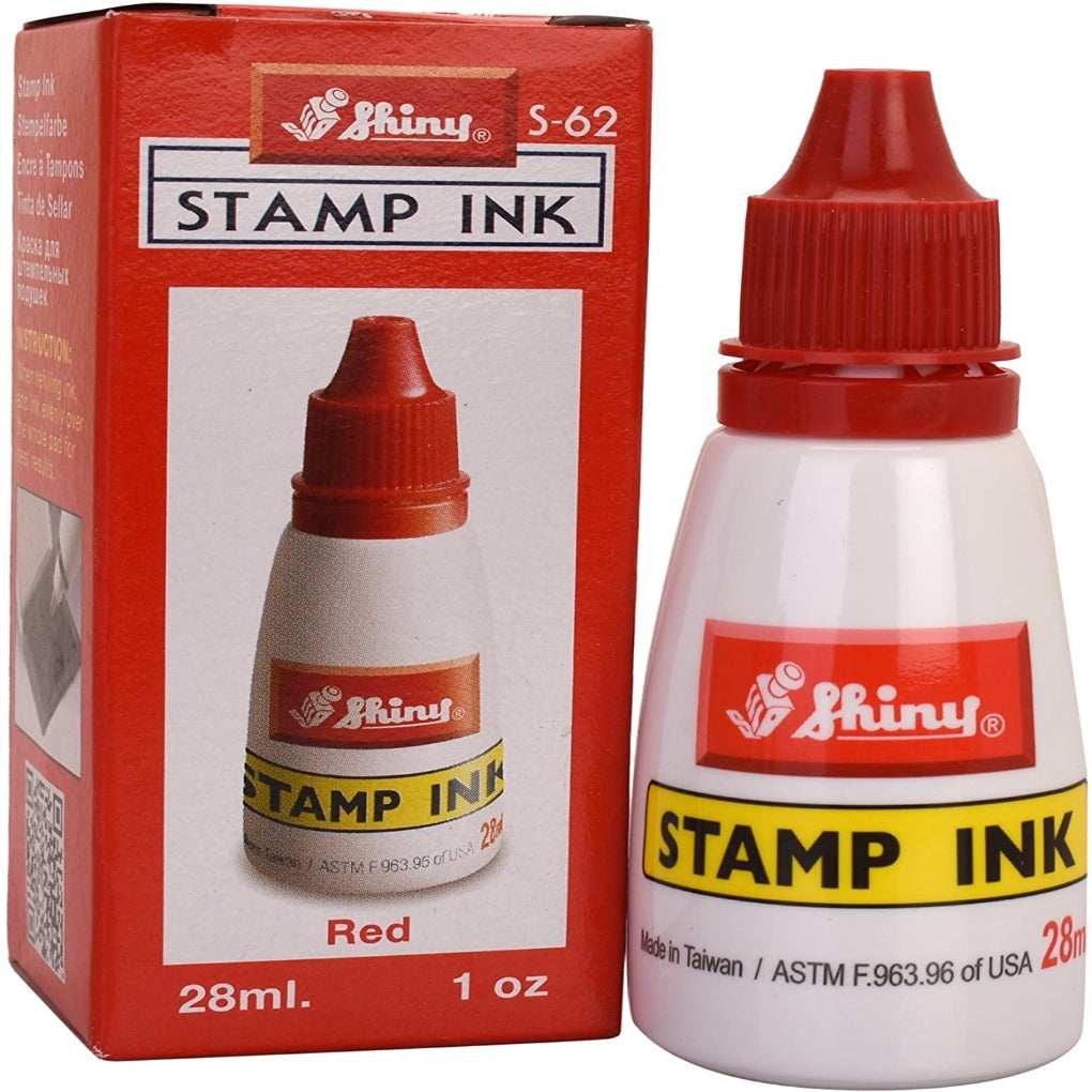 Shiny Endorsing Ink Red Color 28 ml || حبر ختم سائل حجم 28 مل لون احمر