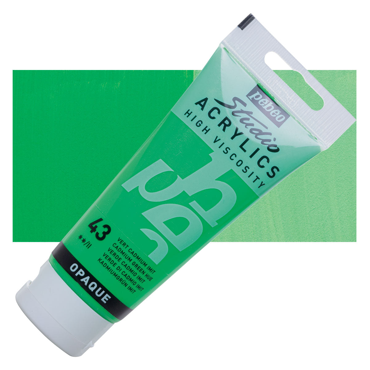 Pebeo Studio Acrylics High Viscosity 100 ml Cadmium Green || الوان بيبيو اكريليك 100 مل لون اخضر كادميوم