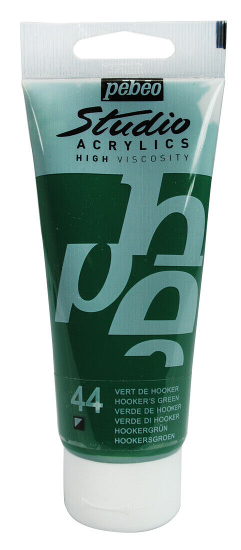 Pebeo Studio Acrylics High Viscosity 100 ml Hookers Green || الوان بيبيو اكريليك 100 مل لون اخضر هوكر