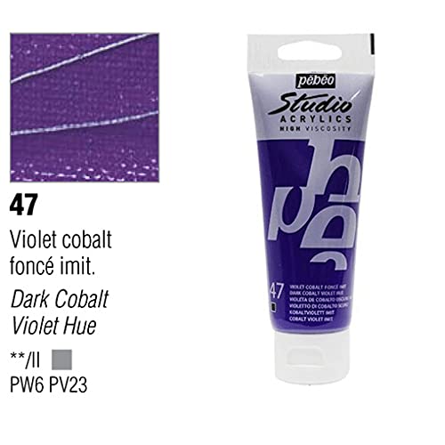 Pebeo Studio Acrylics High Viscosity 100 ml Dark Cobalt Violet || الوان بيبيو اكريليك 100 مل بنفسجي كوبالت