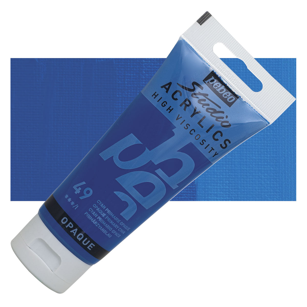 Pebeo Studio Acrylics High Viscosity 100 ml Primary Cyan || الوان بيبيو اكريليك 100 مل لون ازرق اساسي