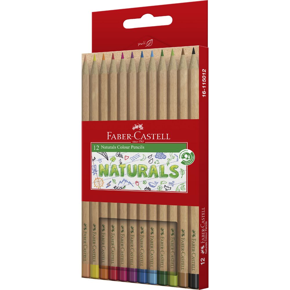 Faber Castell Natural Colour Pencils 12 || الوان خشبيه طبيعية فيبر كستل 12 لون