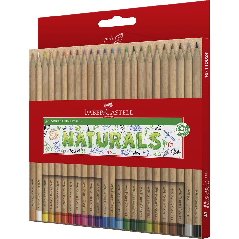 Faber Castell Natural Colour Pencils 24 || الوان خشبيه طبيعيه فيبر كستل 24 لون