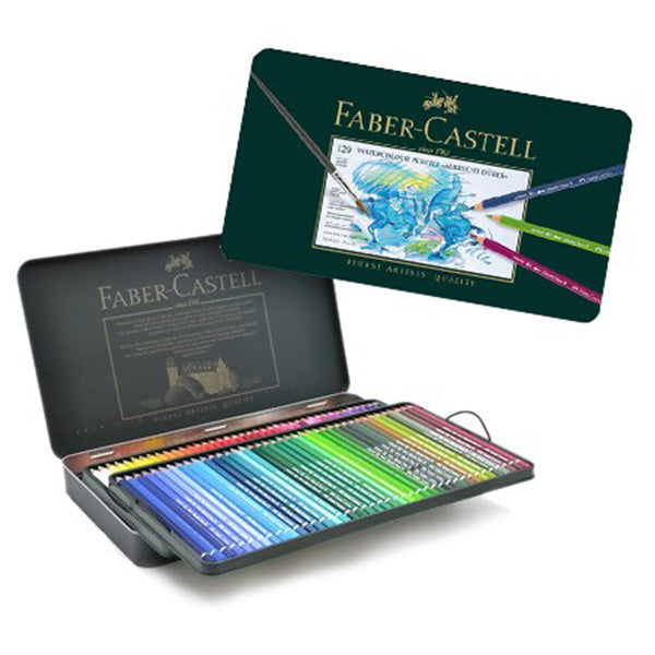 Faber-Castell Albrecht Durer Watercolor Pencils Tin Set of 120 || الوان خشبية فيبر كاستل البرت ديورر 120 لون - مكتبة توصيل