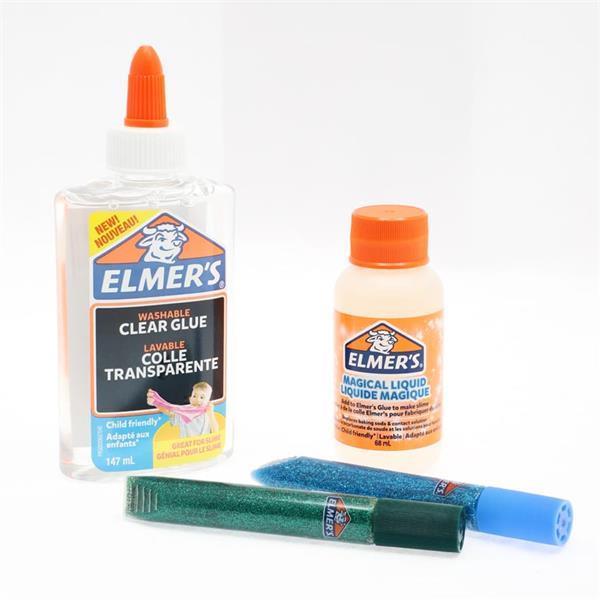 Elmer's 4 Piece Mini Slime Starter Pack - Blue || مجموعه صنع السلايم الازرق الصغيره ماركه المرز