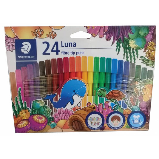 Staedtler Fibre Tip Pens  24 Colored Pens || الوان شينية ستدلر 24 لون - مكتبة توصيل