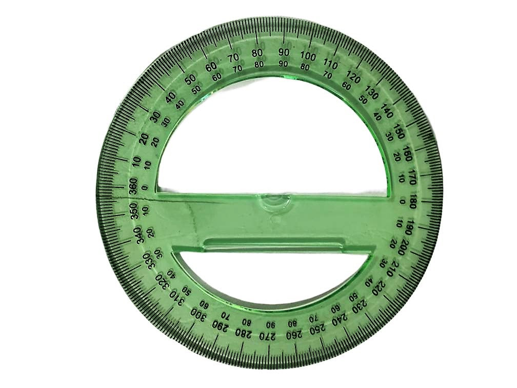 Protractor Colored || منقله الوان