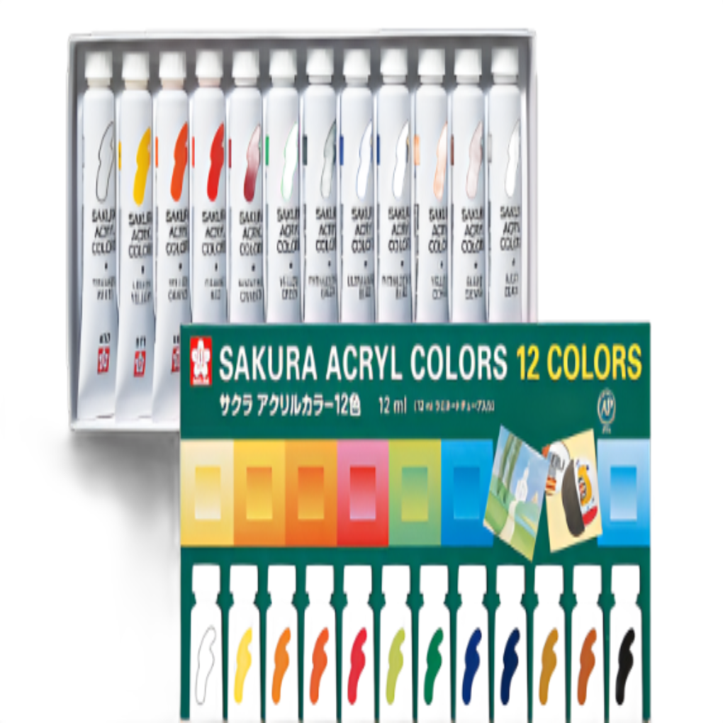 sakura acrylic colors 12 ml