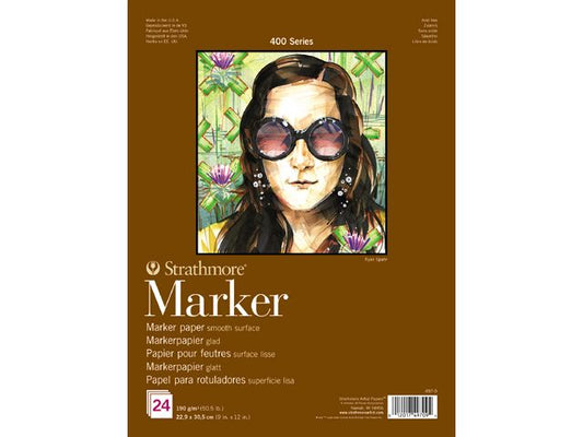 Strathmore Marker Paper 22.9*30.5 cm 190 g || دفتر رسم ستراثمور للماركر 190 جم
