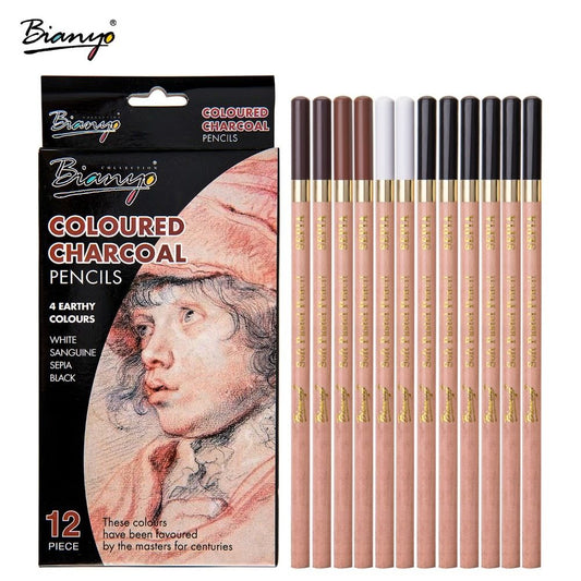 Corot Colored Carcoal Pencils 12 pcs || اقلام فحم كوروت ملونة 12 قلم