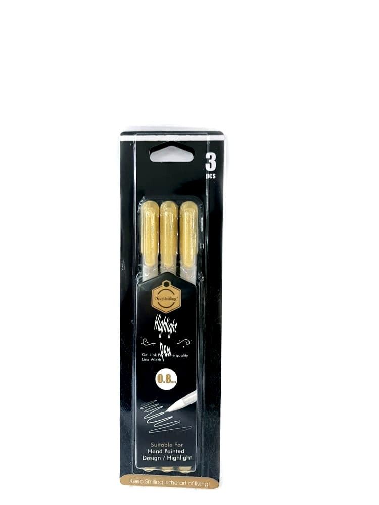 keep smiling gold gelly pen set of 3