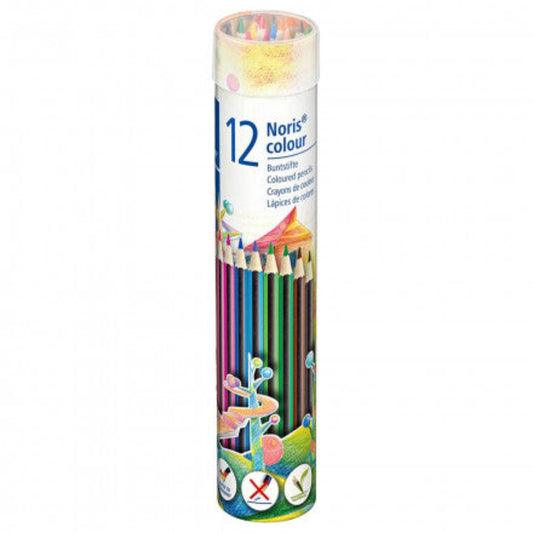 Staedtler Noris 12 Color ||  اقلام ستدلر نوريس ضد الكسر 12 حبه علبه حديد دائرية