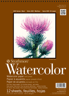Strathmore Watercolor Paper 300 g 27.9*38.1 cm || دفتر رسم ستراثمور للالوان المائيه 300 جم