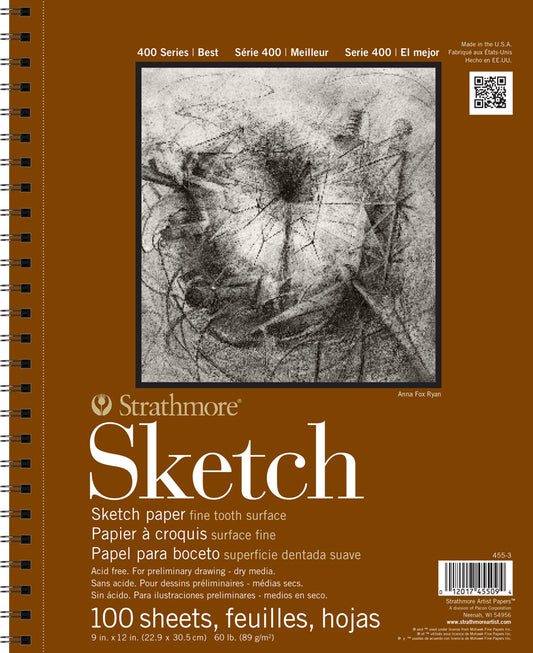 Strathmore Sketch Paper 21 x 29.7 cm 89 gm || دفتر رسم سكيتش ستراثمور 89 جم