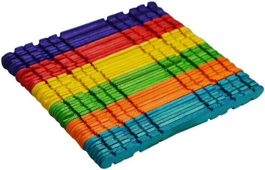 Colored Popsicle Sticks || اعواد خشب ملونة⁩ متقطعة