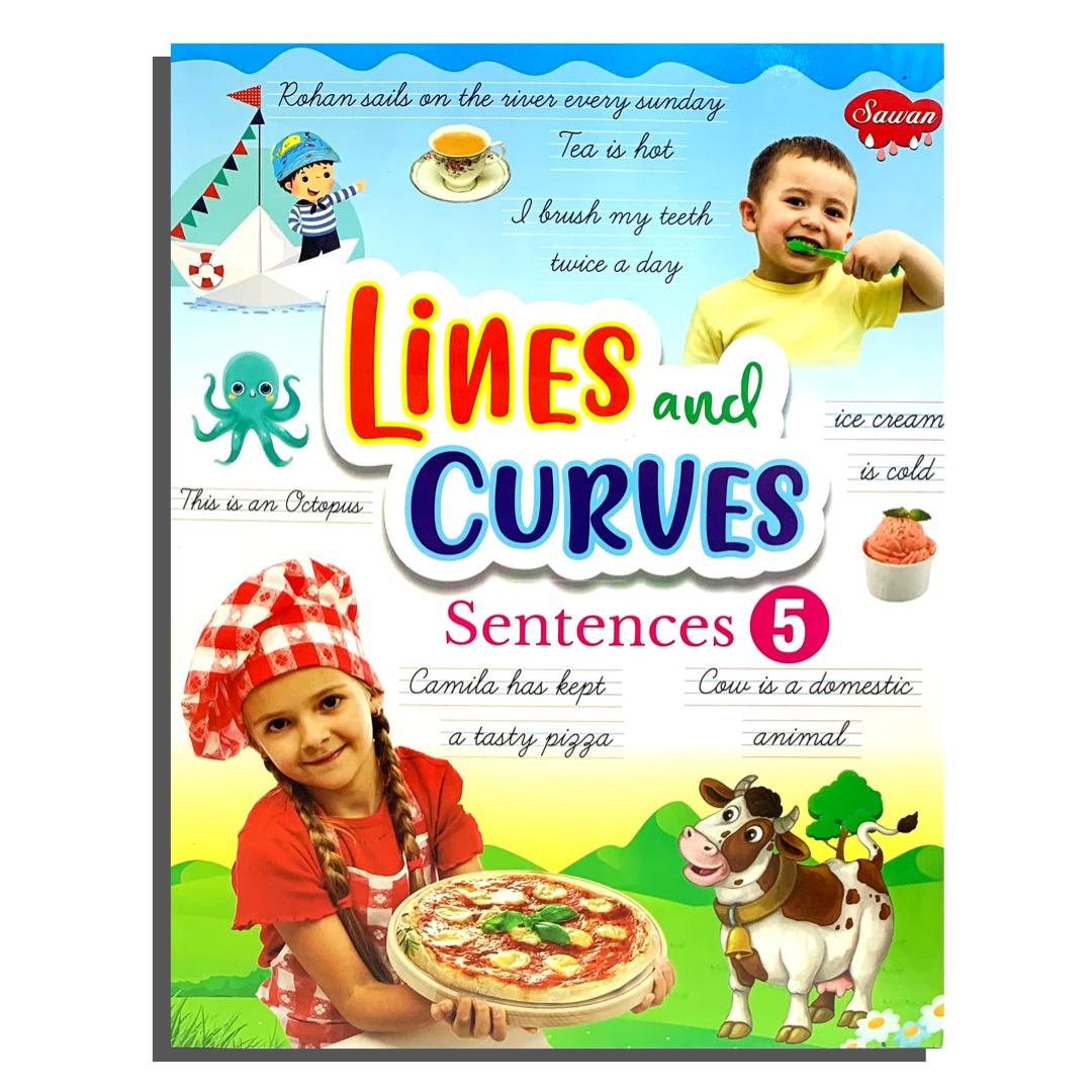 Lines and Curves Sentences 5 || دفتر تعليم الخطوط الانجليزية